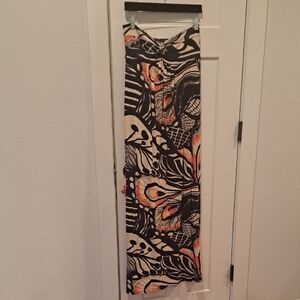 mark. Black and Orange Patterned Maxi Dress